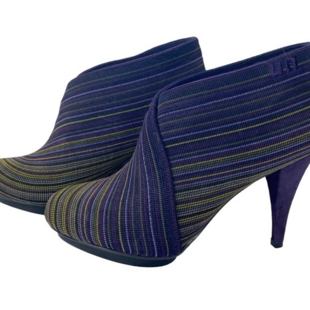 United Nude Architectural Platform Ankle Booties Purple Graphic | Size 8.5
